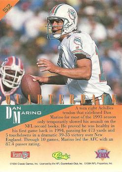 1995 Classic NFL Experience #52 Dan Marino Back