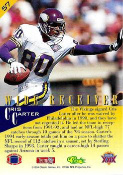 1995 Classic NFL Experience #57 Cris Carter Back