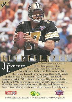 1995 Classic NFL Experience #66 Jim Everett Back