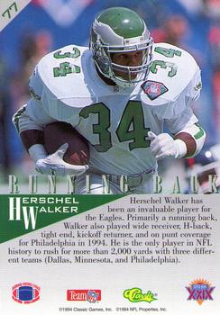 1995 Classic NFL Experience #77 Herschel Walker Back