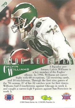 1995 Classic NFL Experience #79 Calvin Williams Back