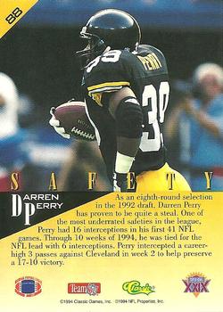 1995 Classic NFL Experience #88 Darren Perry Back
