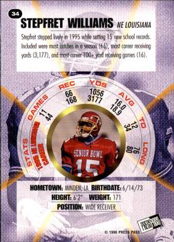 1996 Press Pass #34 Stepfret Williams Back