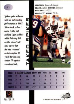 1998 Press Pass #11 Takeo Spikes Back