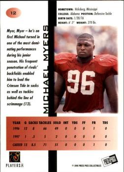 1998 Press Pass #12 Michael Myers Back