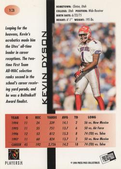 1998 Press Pass #13 Kevin Dyson Back