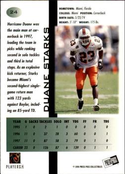 1998 Press Pass #24 Duane Starks Back