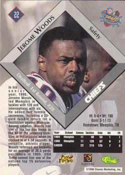 1996 Classic NFL Rookies #22 Jerome Woods Back