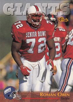 1996 Classic NFL Rookies #31 Roman Oben Front