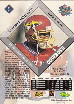 1996 Classic NFL Rookies #51 Stepfret Williams Back