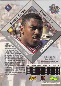 1996 Classic NFL Rookies #56 Sedric Clark Back