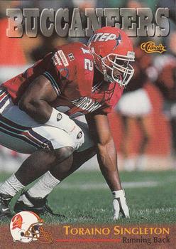 1996 Classic NFL Rookies #63 Toraino Singleton Front