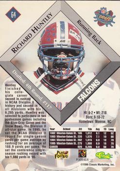 1996 Classic NFL Rookies #64 Richard Huntley Back