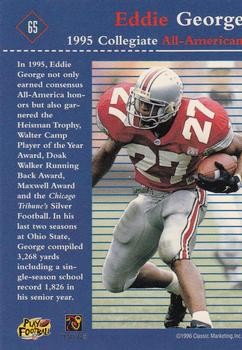 1996 Classic NFL Rookies #65 Eddie George Back