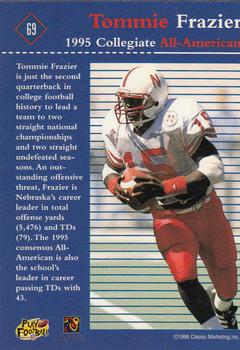 1996 Classic NFL Rookies #69 Tommie Frazier Back