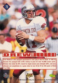 1996 Classic NFL Rookies #78 Drew Bledsoe Back