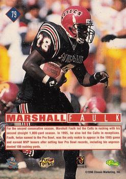 1996 Classic NFL Rookies #79 Marshall Faulk Back