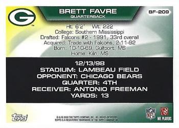 2008 Topps - Brett Favre Collection #BF-209 Brett Favre Back