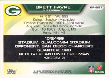 2008 Topps - Brett Favre Collection #BF-223 Brett Favre Back