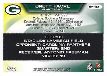 2008 Topps - Brett Favre Collection #BF-231 Brett Favre Back