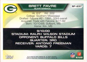 2008 Topps - Brett Favre Collection #BF-237 Brett Favre Back