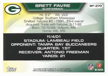 2008 Topps - Brett Favre Collection #BF-270 Brett Favre Back