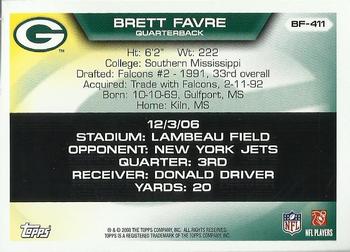 2008 Topps - Brett Favre Collection #BF-411 Brett Favre Back
