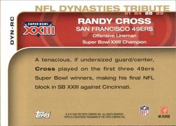 2008 Topps - NFL Dynasties Tribute #DYN-RC Randy Cross Back