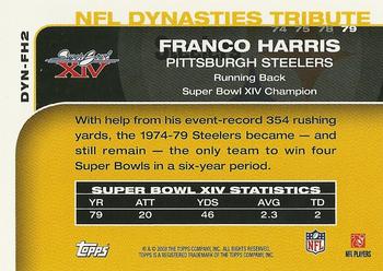 2008 Topps - NFL Dynasties Tribute #DYN-FH2 Franco Harris Back