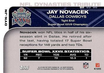 2008 Topps - NFL Dynasties Tribute #DYN-JN Jay Novacek Back