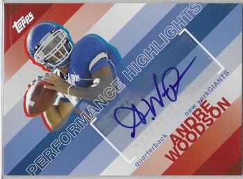 2008 Topps - Performance Highlights Autographs #THA-AW Andre Woodson Front