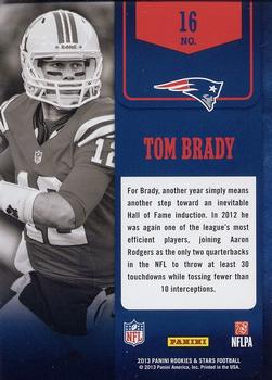 2013 Panini Rookies & Stars - Game Plan #16 Tom Brady Back
