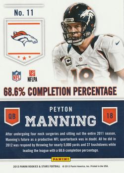 2013 Panini Rookies & Stars - Statistical Standouts #11 Peyton Manning Back