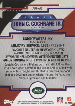 2008 Topps - Armed Forces Fans of the Game #AFF-JC Captain John C. Cochrane Jr. Back