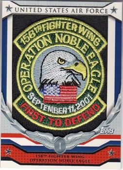 2008 Topps - NFL Honor Roll Command Patches #HRP-NE 158th Fighter Wing Front