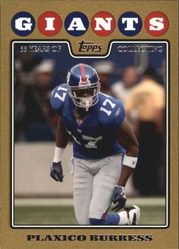 2008 Topps - Gold #127 Plaxico Burress Front
