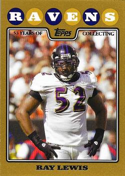 2008 Topps - Gold #245 Ray Lewis Front