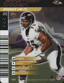 2001 NFL Showdown 1st Edition #040 Jonathan Ogden Front