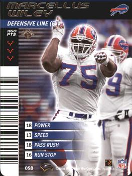 2001 NFL Showdown 1st Edition #058 Marcellus Wiley Front
