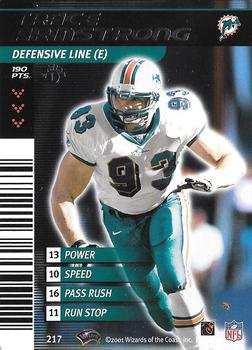 2001 NFL Showdown 1st Edition #217 Trace Armstrong Front
