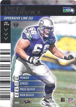 2001 NFL Showdown 1st Edition #389 Pete Kendall Front