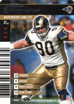 2001 NFL Showdown 1st Edition #414 Jeff Zgonina Front
