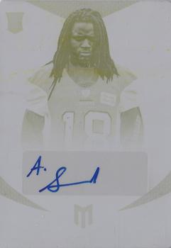 2013 Panini Momentum - Rookie Signatures Printing Plates Yellow #103 Ace Sanders Front