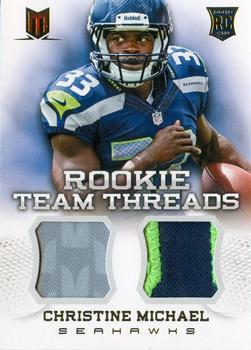 2013 Panini Momentum - Rookie Team Threads Combo Material Prime #26 Christine Michael Front