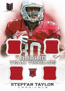 2013 Panini Momentum - Rookie Team Threads Quad Materials #17 Stepfan Taylor Front