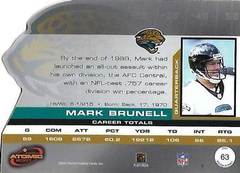 2001 Pacific Prism Atomic #63 Mark Brunell Back