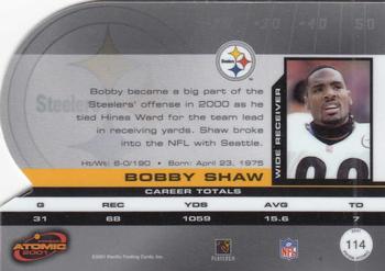2001 Pacific Prism Atomic #114 Bobby Shaw Back