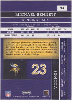 2002 Playoff Absolute Memorabilia #94 Michael Bennett Back