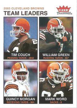 2003 Fleer Tradition #246 Tim Couch / William Green / Quincy Morgan / Mark Word Front