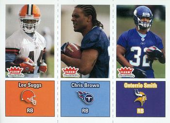 2003 Fleer Tradition #285 Lee Suggs / Chris Brown / Onterrio Smith  Front